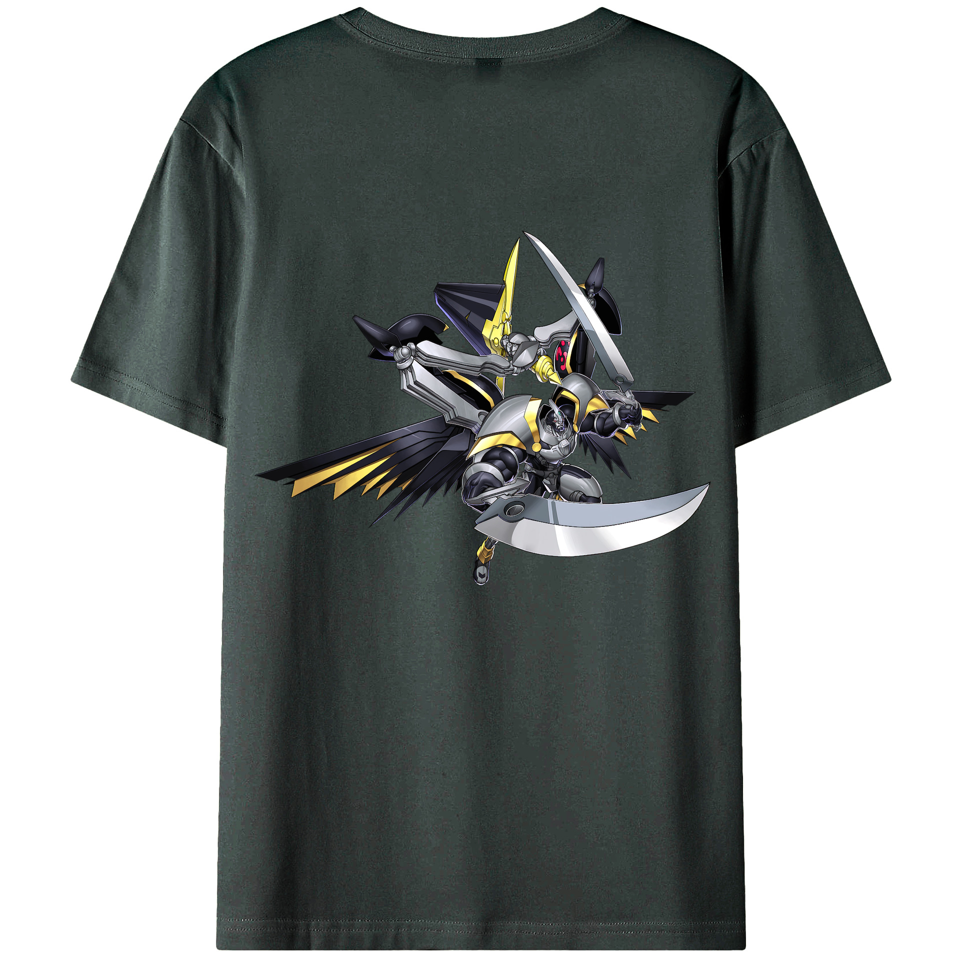 （画像用） 遊☆戯☆王 Yu-Gi-Oh! 綿100％ メンズ半袖Tシャツ（バックプリント） 通気性